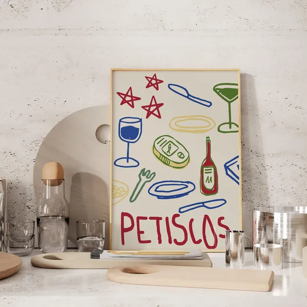 Colourful Kitchen Classic Travel Poster