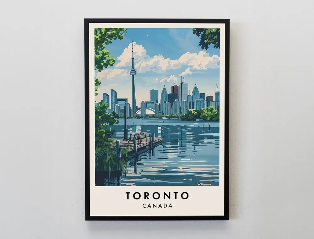 Toronto Travel Poster, Canada Wall Art