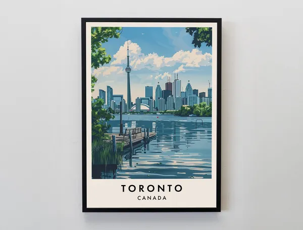 Toronto Travel Poster, Canada Wall Art