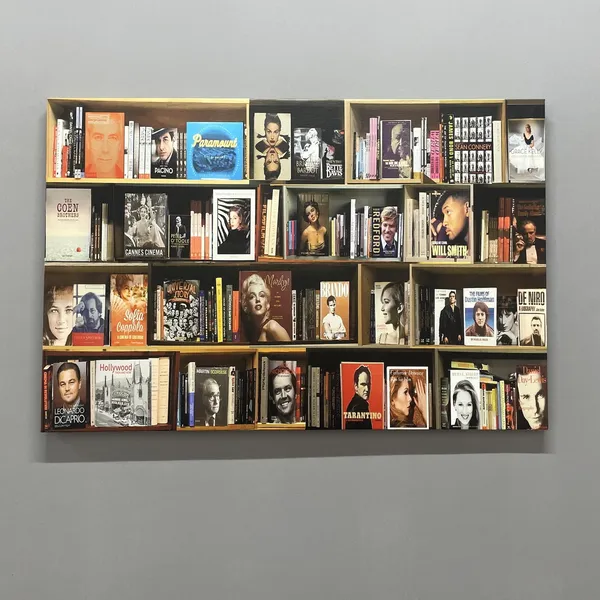 Modern Bookshelf Art Print, Personalized Gift For Her