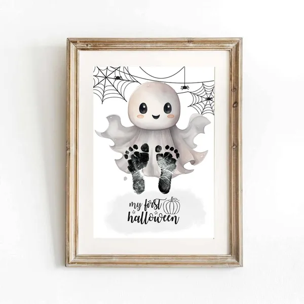 My First Halloween Footprint Craft Poster