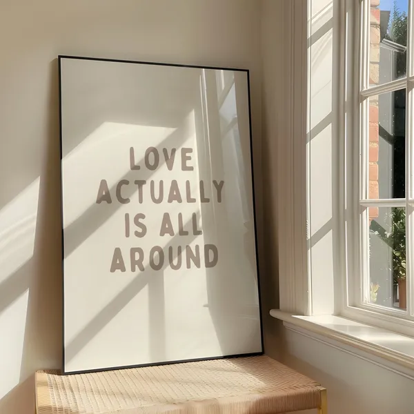Love Actually Wall Art Print, Bold Sassy Romance