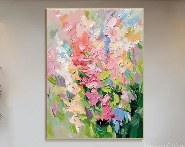 Impressionist Floral Painting, Vibrant Blossoms Art Print