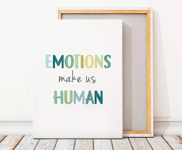 Emotions Make Us Human Art Print, Mental Health Office
