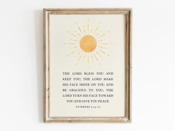 The Lord Bless You and Keep You Scripture Art Print