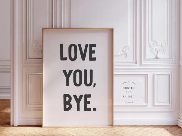 Love You Bye Cute Love Poster