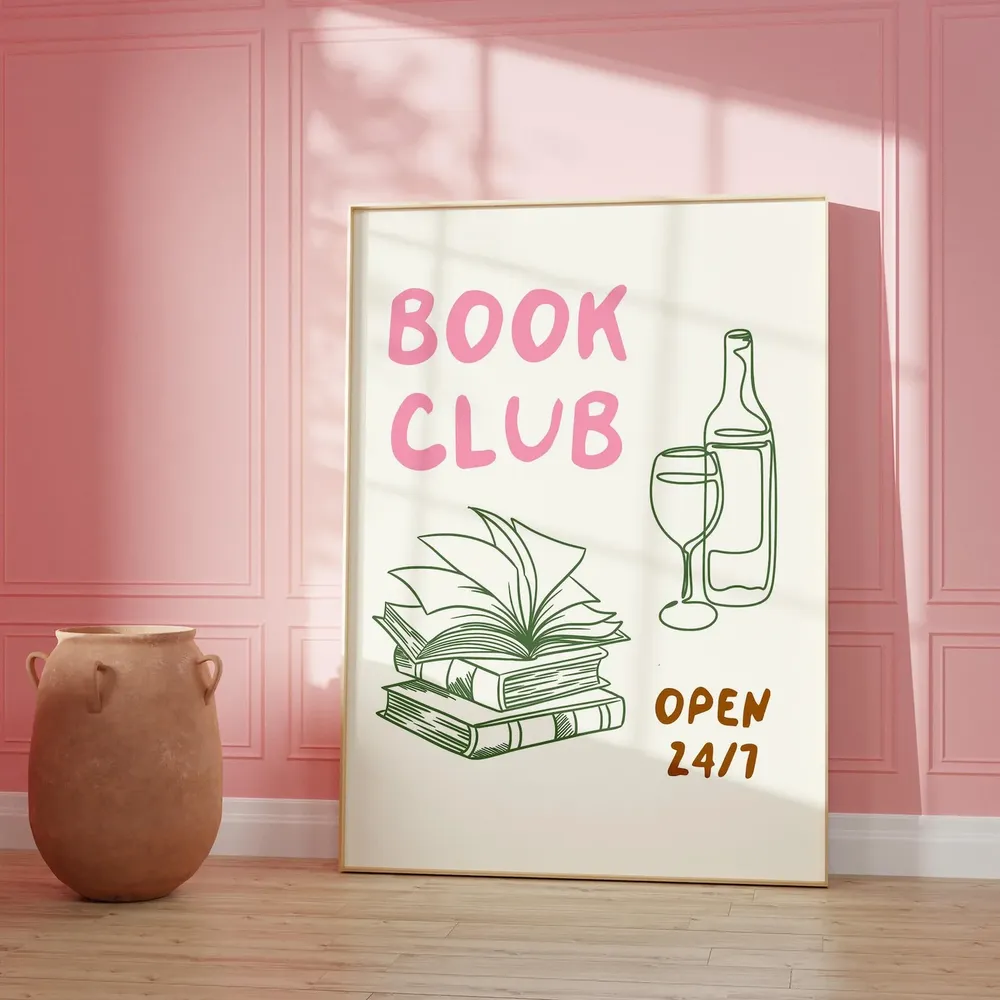 Book Club Print, Book Lover Poster - Image 3