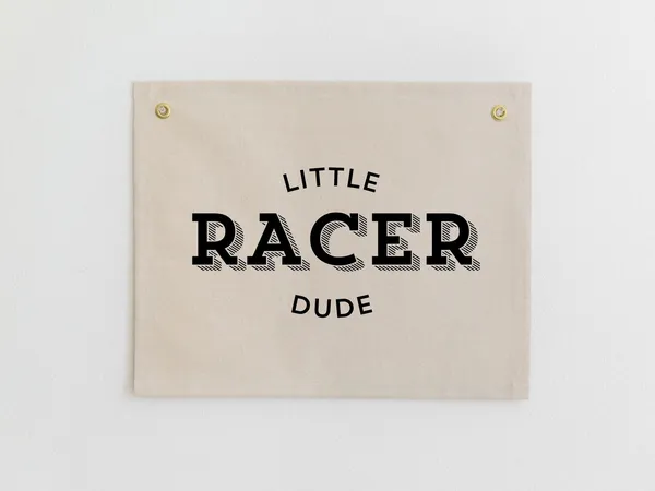 Little Racer Dude Race Car Nursery Art Print