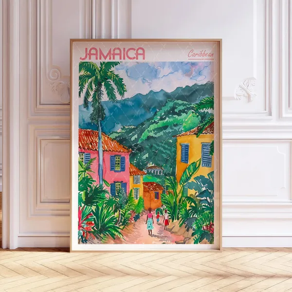 Jamaica World Cities Wall Art Print
