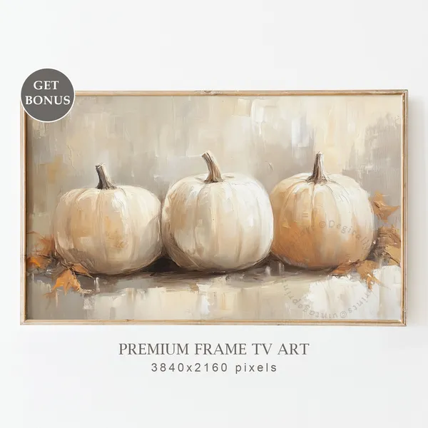 Rustic Farmhouse Fall Pumpkin Still Life Art Print
