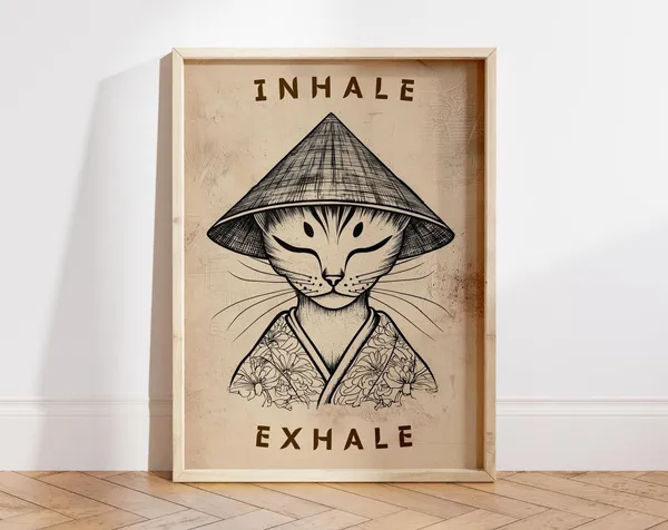Inhale Exhale - Modern Travel Poster