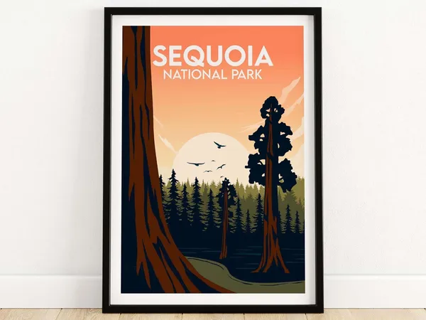 Sequoia National Park California Travel Poster