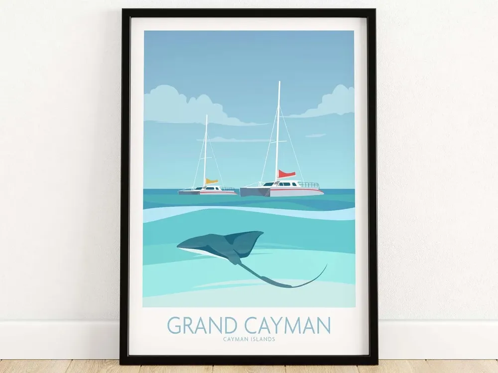 Grand Cayman Travel Poster Art Print