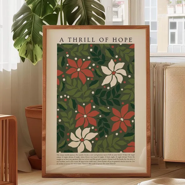 O Holy Night Modern Christmas Hymn Art Print