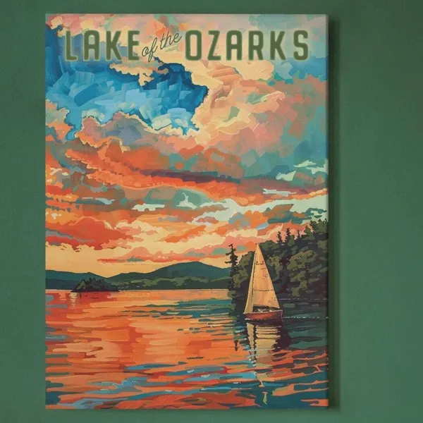 Lake Of The Ozarks Vintage Travel Poster, Missouri