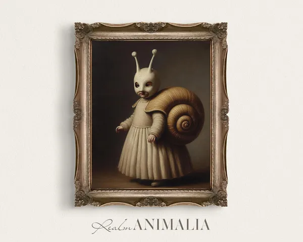 Child in Snail Costume Vintage Portrait Art Print