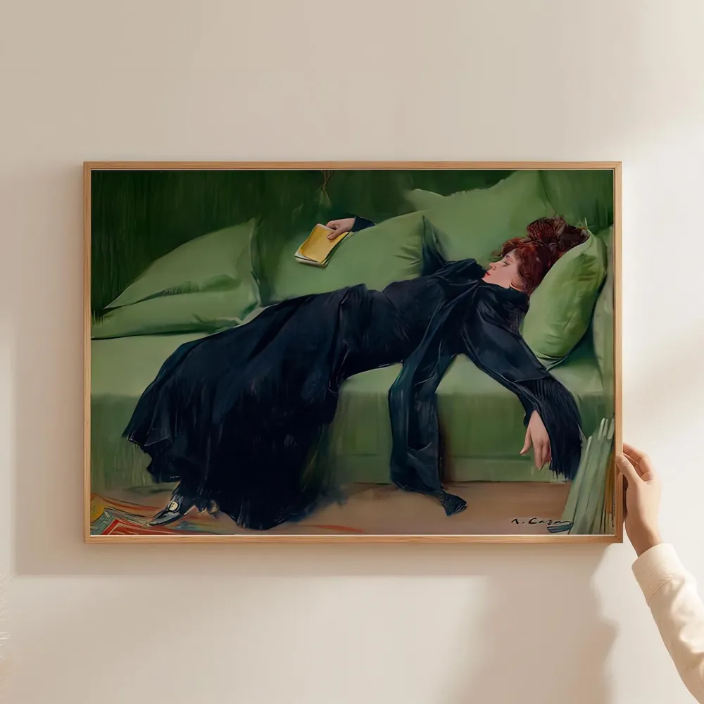 Ramon Casas Decadent Young Woman After the Dance Art Print