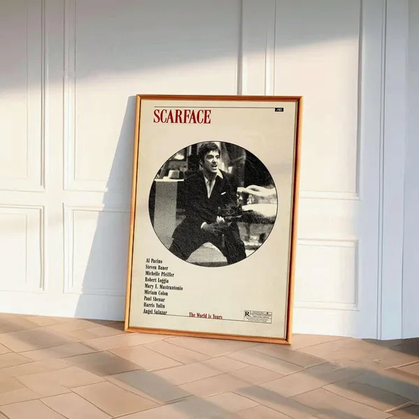 Scarface Al Pacino Minimalist Modern Film Poster
