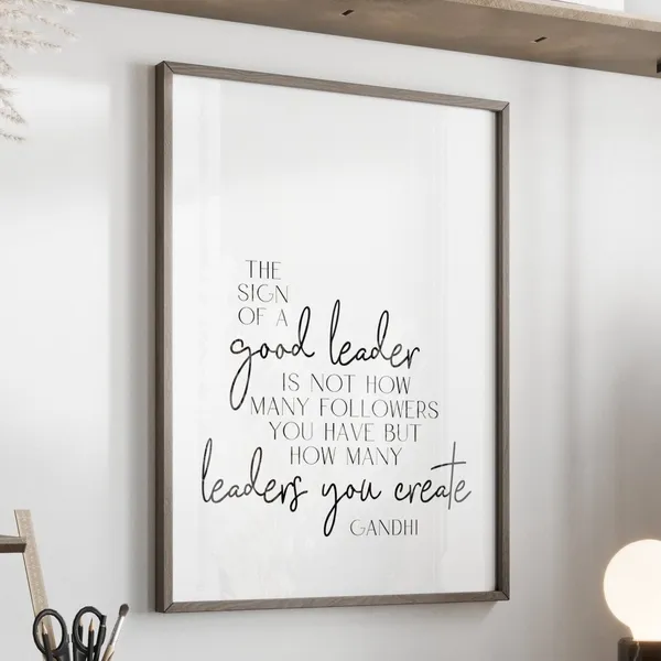 Women Leadership Quote, Motivational Office Art Print