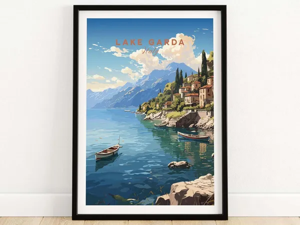Lake Garda Birthday Present Wall Art Print