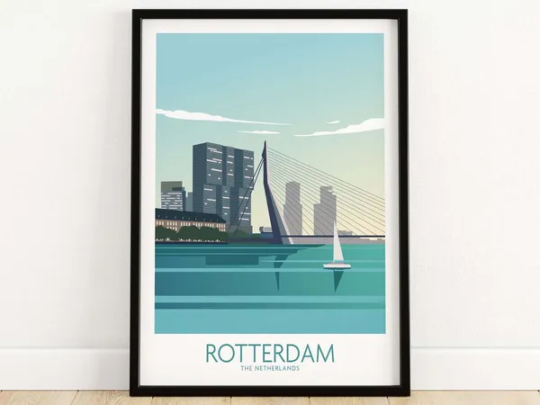 Rotterdam Travel Poster Wall Art Print