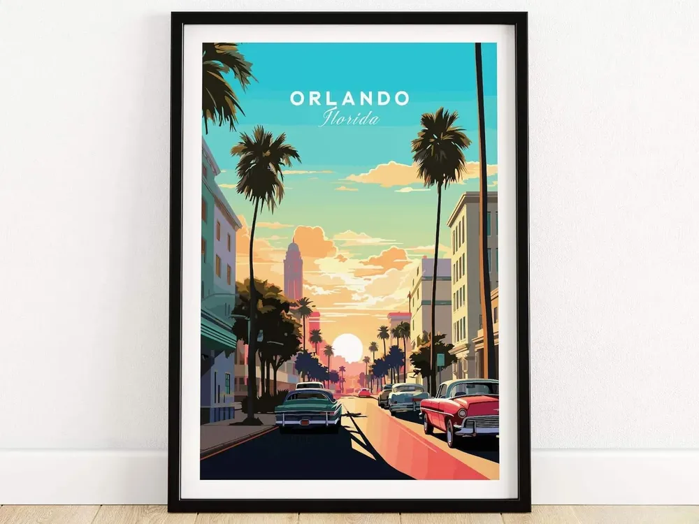 Orlando Travel Poster, Wall Art Print