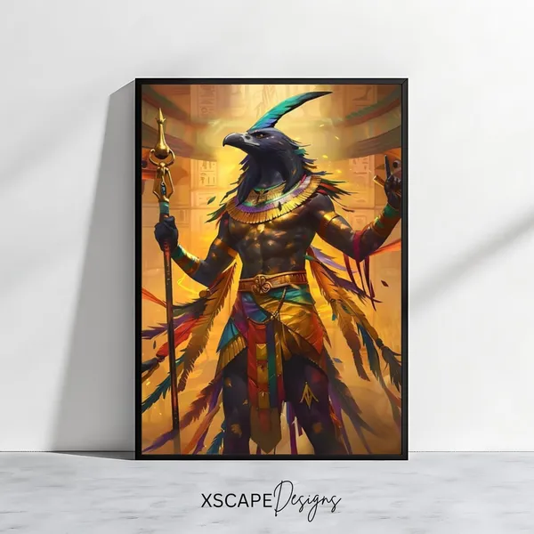 Horus Ancient Egyptian Deity Wall Poster Print