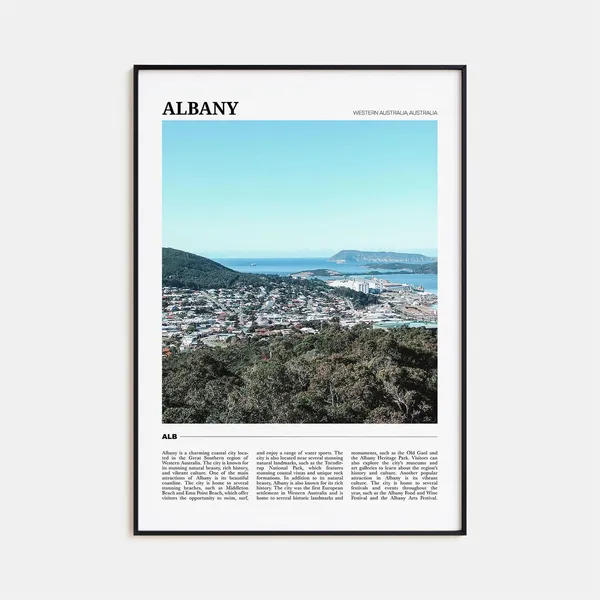 Albany Australia Travel Poster, Place Name Art Print