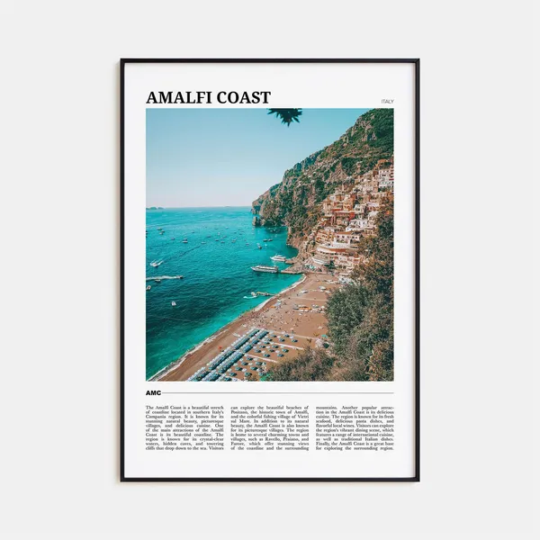 Amalfi Coast Italy Travel Poster