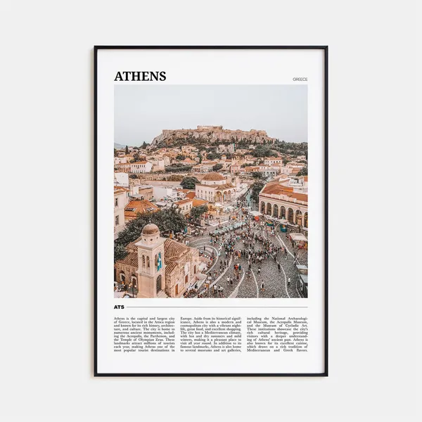 Athens Greece Travel Poster, European Wall Art
