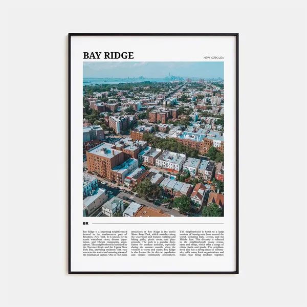 Bay Ridge Travel Poster, New York USA