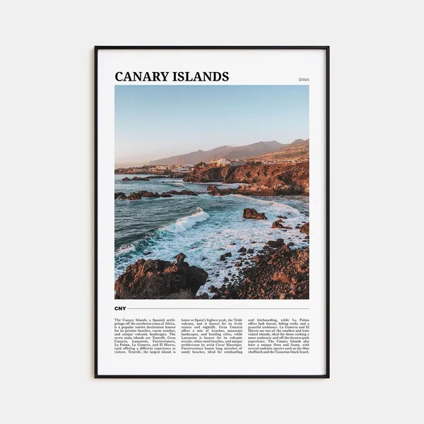 Canary Islands Travel Poster, Spain Art Print