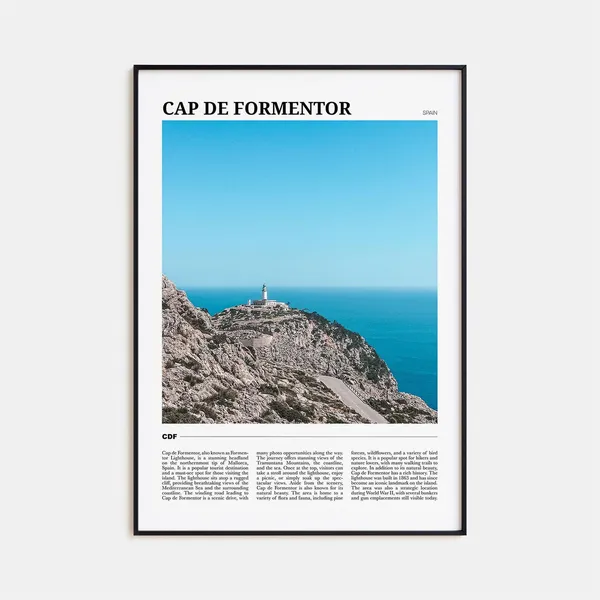 Cap De Formentor Travel Poster, Mallorca Wall Art