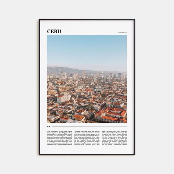 Cebu Travel Poster, Philippines Wall Art Print