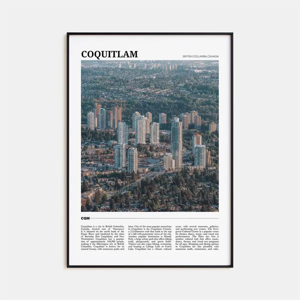 Coquitlam Travel Poster, British Columbia Canada