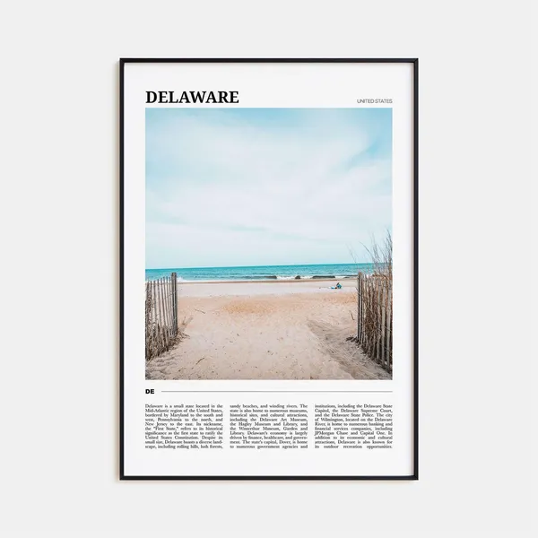 Delaware Travel Poster No. 2, Delaware Poster Print