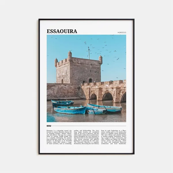 Essaouira Travel Poster, Morocco Wall Art Print