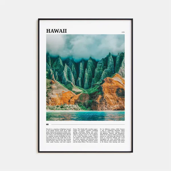 Hawaii Travel Poster No 4, Hawaii Wall Art Print