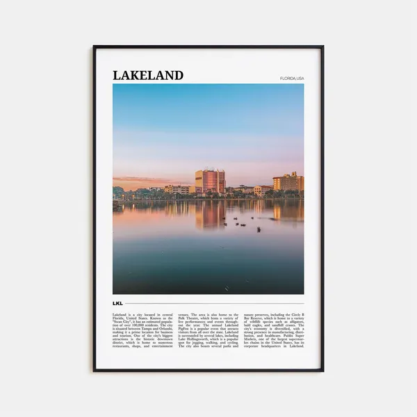 Lakeland Travel Poster, Florida USA Art Print
