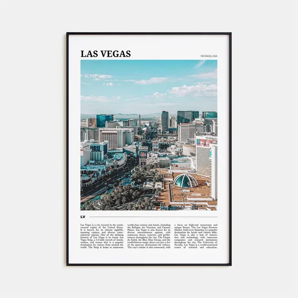 Las Vegas Travel Poster, Nevada USA Wall Art