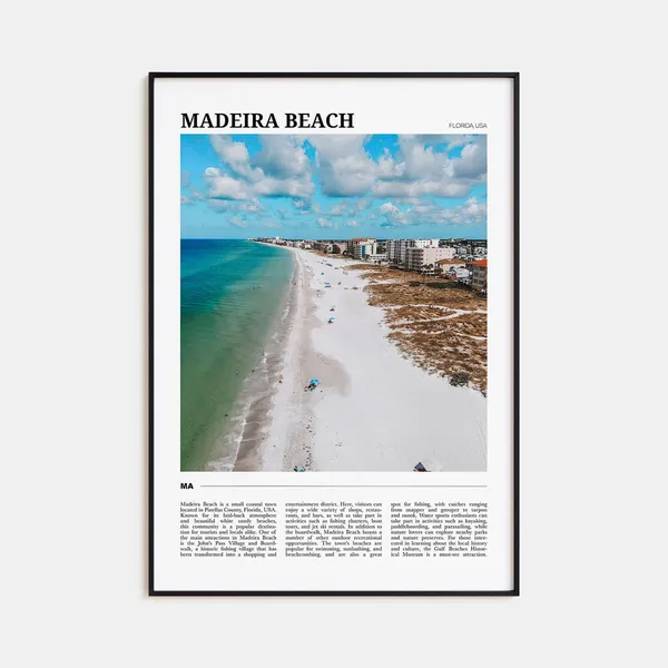 Madeira Beach Travel Poster, Florida Wall Art