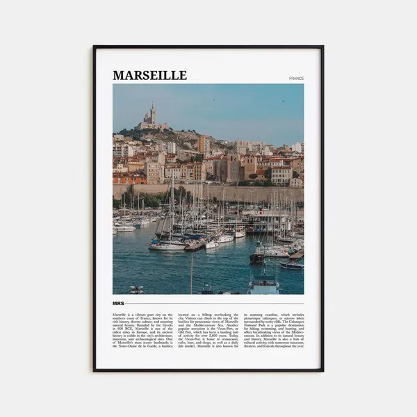 Marseille Vintage Travel Poster, France Wall Art