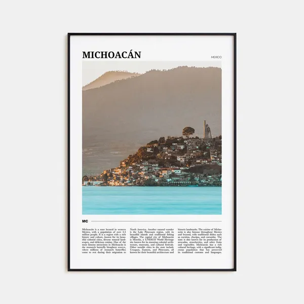 Michoacan Travel Poster, Mexico Wall Art Print