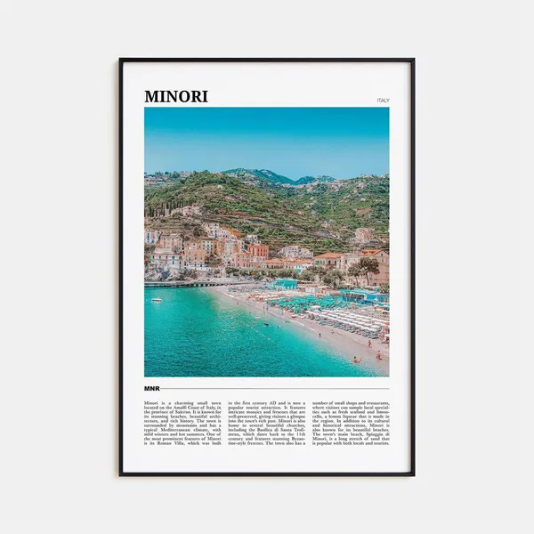 Minori Travel Poster, Italy Wall Art Print