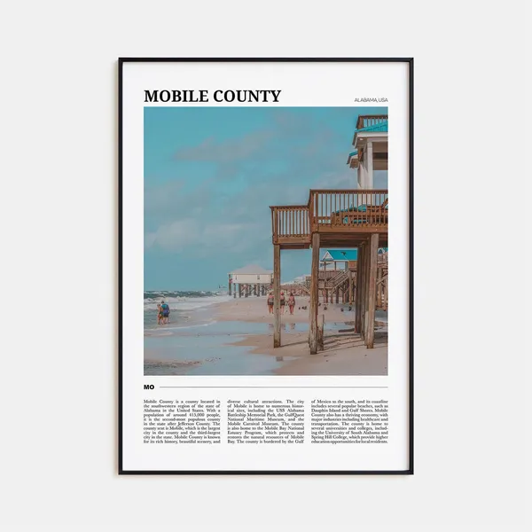 Mobile County Travel Poster, Alabama USA Travel Poster