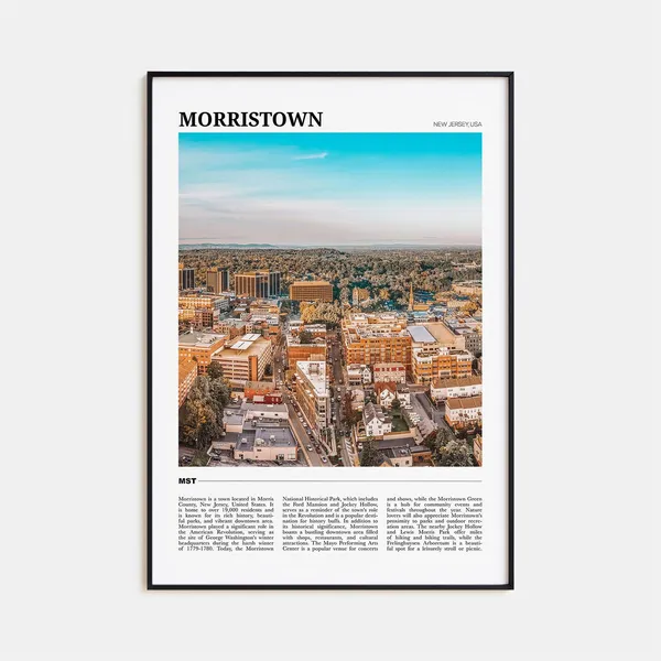Morristown Travel Poster, New Jersey USA