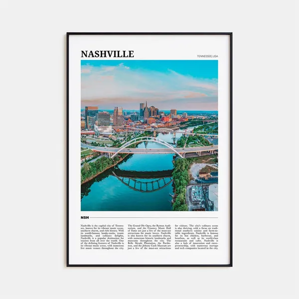 Nashville Travel Poster, Tennessee USA Art Print