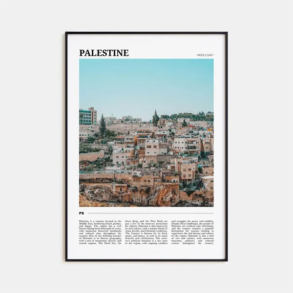 Palestine Travel Poster, Middle East Wall Art
