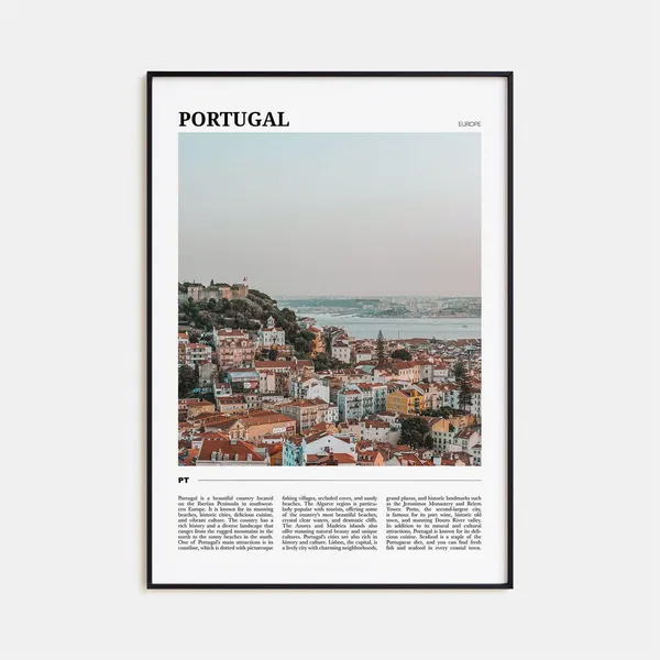 Portugal Travel Poster, Europe Wall Art Print