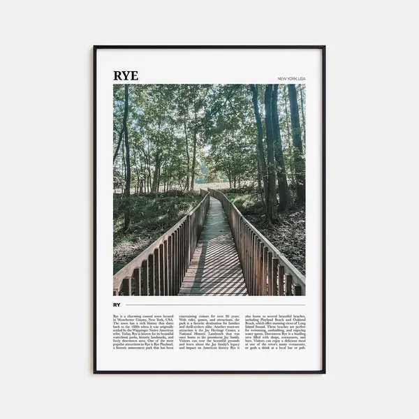 Rye Travel Poster, New York USA Art Print